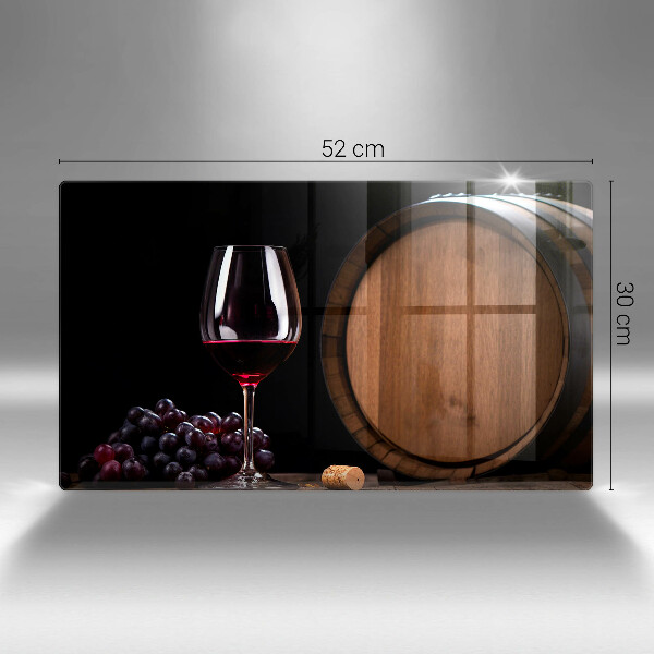 Protège plaque de cuisson Verre à vin en tonneau