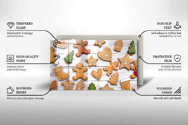 Protège plaque de cuisson Pain d'épice de Noël