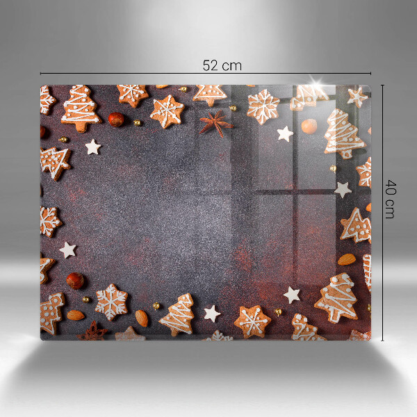 Protège plaque de cuisson Noël en pain d'épice