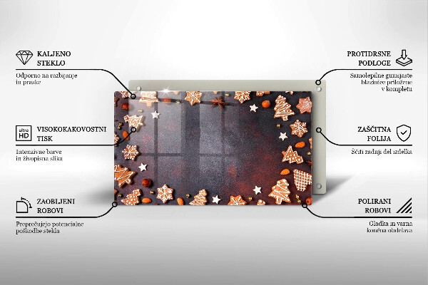 Protège plaque de cuisson Noël en pain d'épice