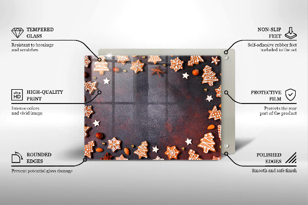 Protège plaque de cuisson Noël en pain d'épice