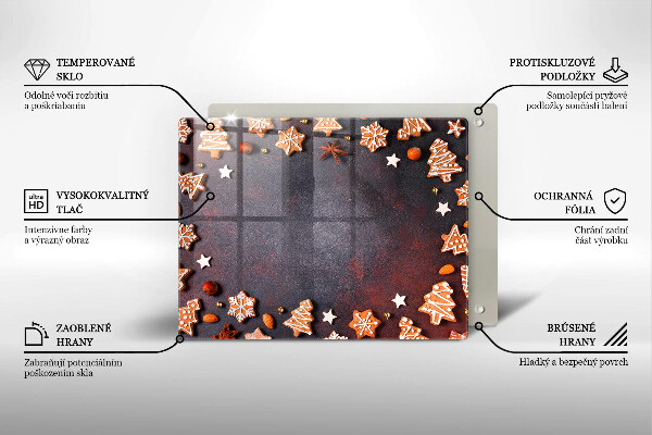 Protège plaque de cuisson Noël en pain d'épice