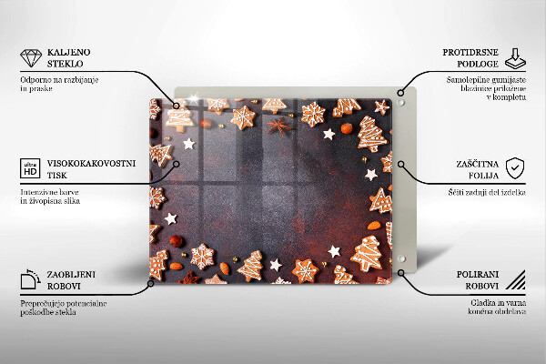 Protège plaque de cuisson Noël en pain d'épice