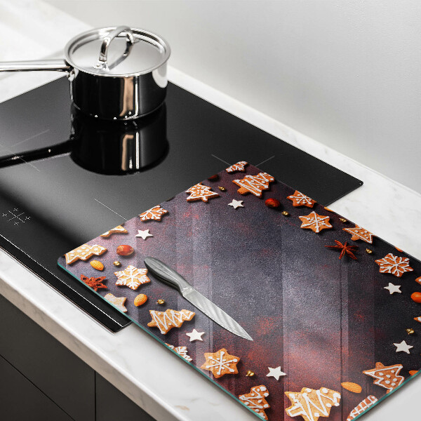 Protège plaque de cuisson Noël en pain d'épice