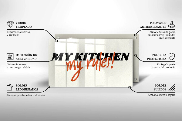 Protège plaque de cuisson My kitchen my rules