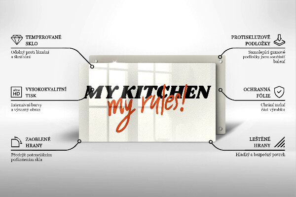 Protège plaque de cuisson My kitchen my rules