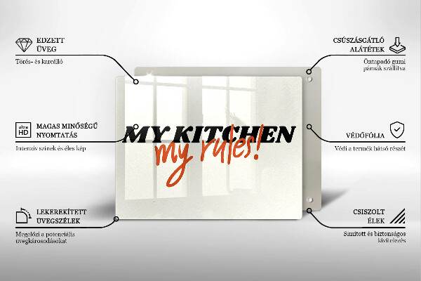 Protège plaque de cuisson My kitchen my rules