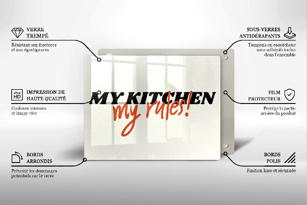 Protège plaque de cuisson My kitchen my rules