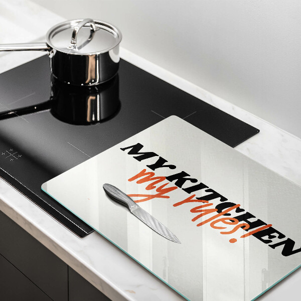 Protège plaque de cuisson My kitchen my rules