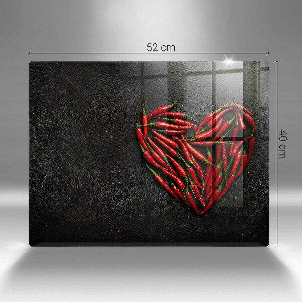 Protège plaque de cuisson Coeur de piment