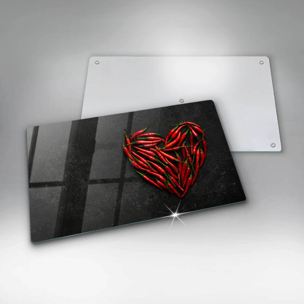 Protège plaque de cuisson Coeur de piment
