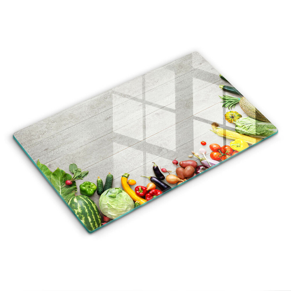Protège plaque de cuisson Légumes sur planches