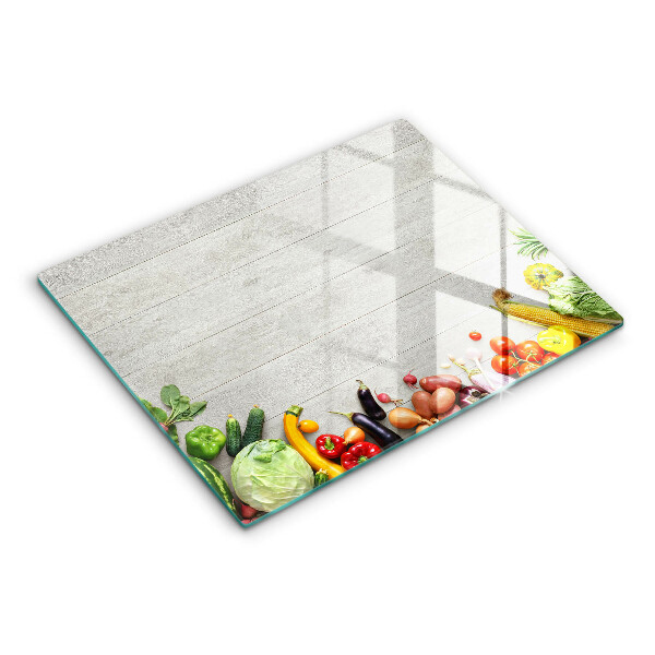 Protège plaque de cuisson Légumes sur planches