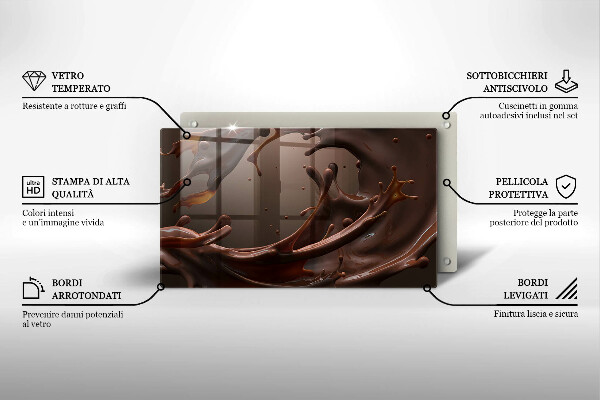 Protège plaque de cuisson Chocolat liquide