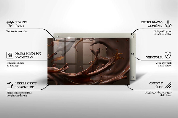 Protège plaque de cuisson Chocolat liquide