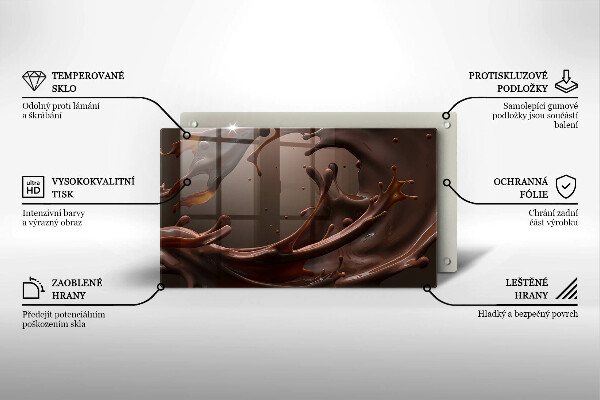 Protège plaque de cuisson Chocolat liquide