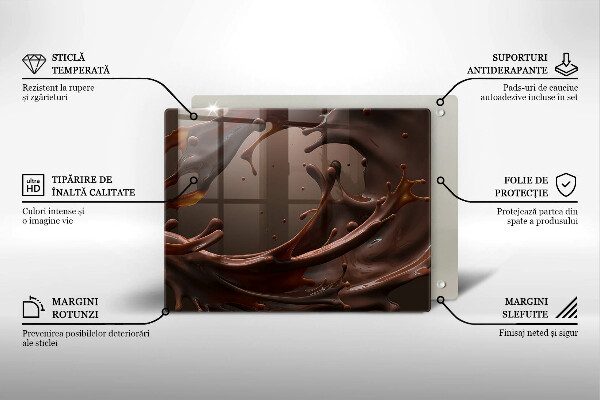 Protège plaque de cuisson Chocolat liquide