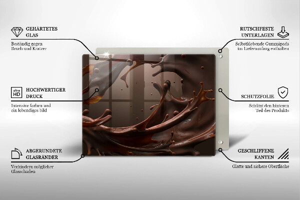 Protège plaque de cuisson Chocolat liquide