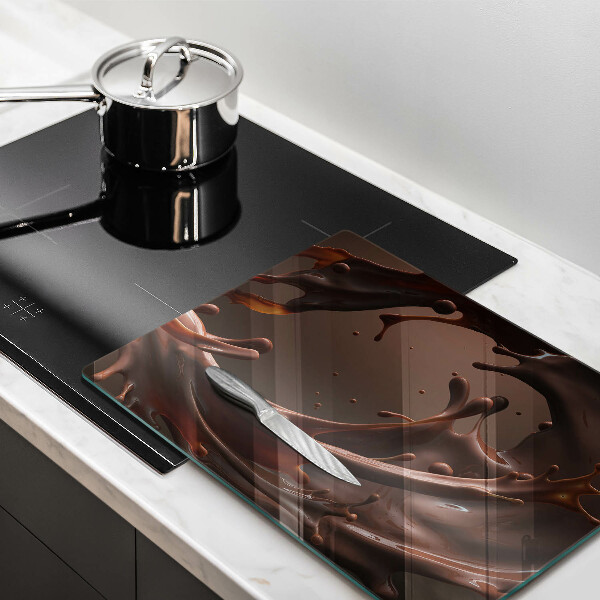 Protège plaque de cuisson Chocolat liquide