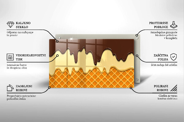 Protège plaque de cuisson Illustration de cornet de crème glacée