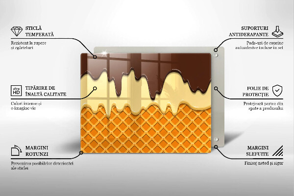 Protège plaque de cuisson Illustration de cornet de crème glacée