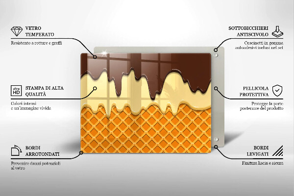 Protège plaque de cuisson Illustration de cornet de crème glacée