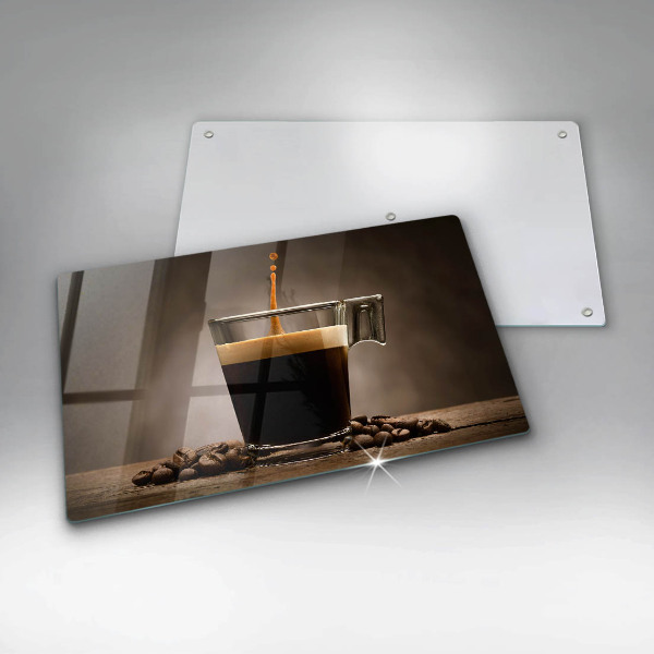 Protège plaque de cuisson Verre et grains de café