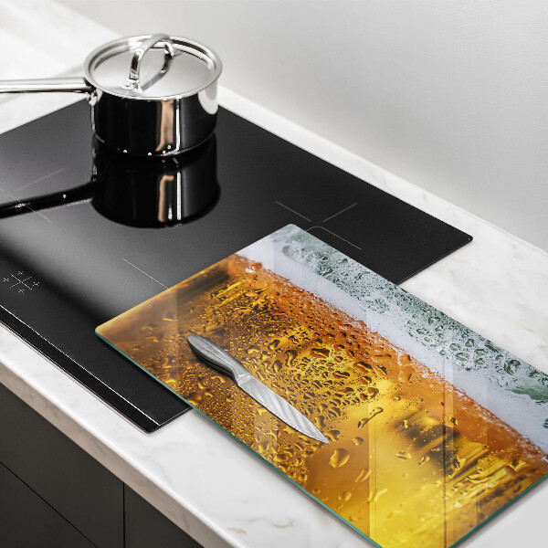 Protège plaque de cuisson Verre de bière mouillé