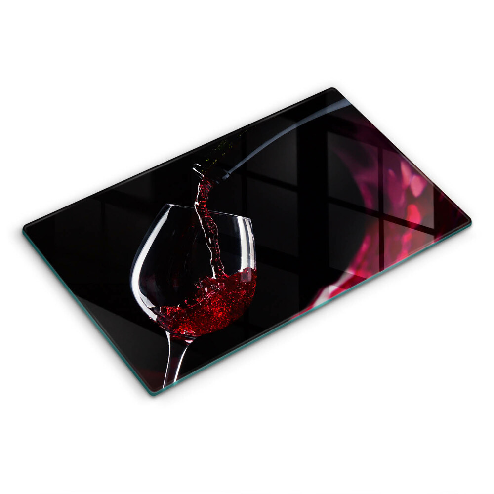 Protège plaque de cuisson Un verre de vin rouge