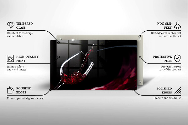 Protège plaque de cuisson Un verre de vin rouge