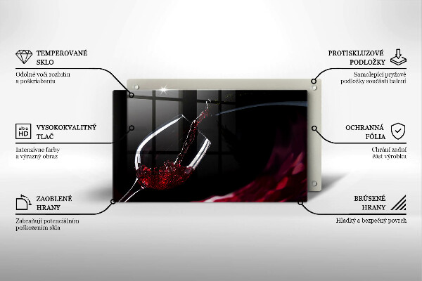 Protège plaque de cuisson Un verre de vin rouge