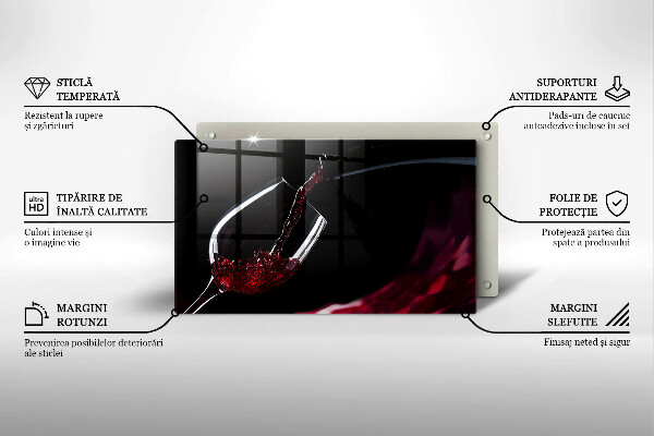 Protège plaque de cuisson Un verre de vin rouge