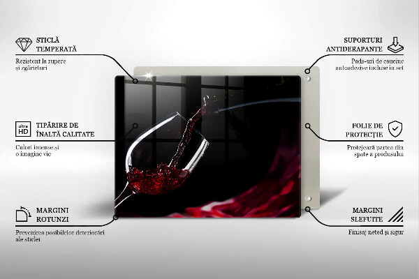 Protège plaque de cuisson Un verre de vin rouge