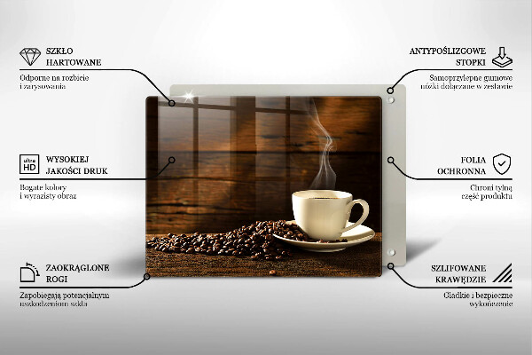 Protège plaque de cuisson Tasse à café en bois