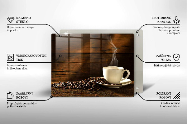 Protège plaque de cuisson Tasse à café en bois