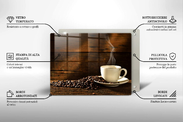 Protège plaque de cuisson Tasse à café en bois