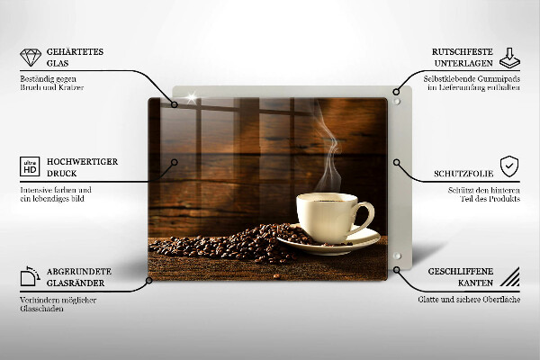 Protège plaque de cuisson Tasse à café en bois