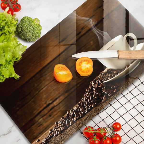 Protège plaque de cuisson Tasse à café en bois