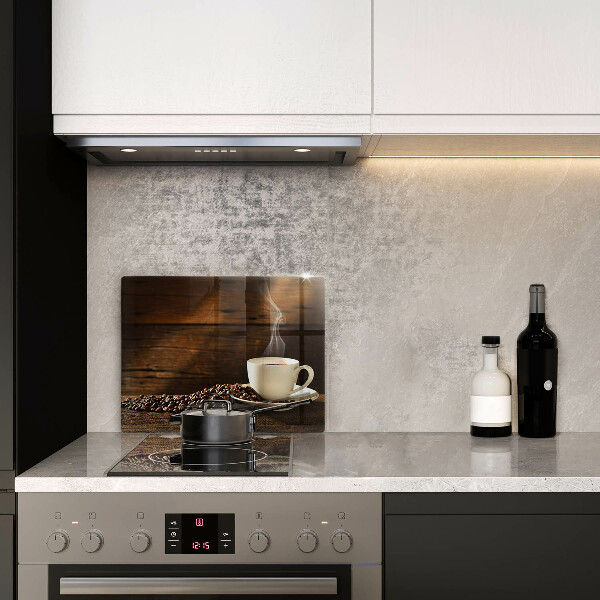 Protège plaque de cuisson Tasse à café en bois