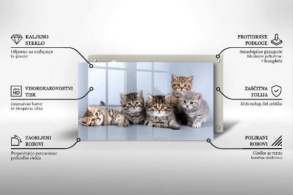 Protège plaque de cuisson De doux petits chatons