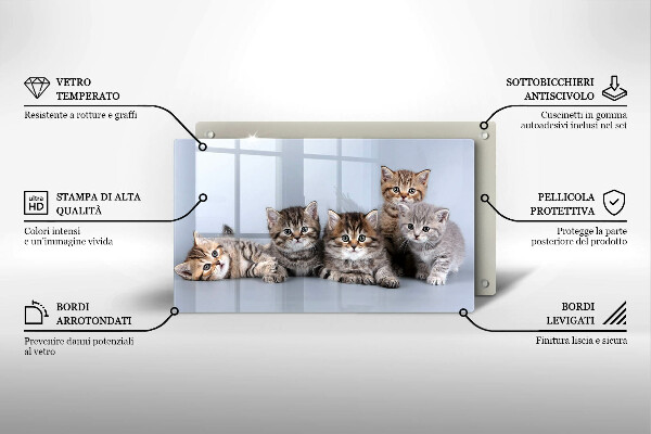 Protège plaque de cuisson De doux petits chatons