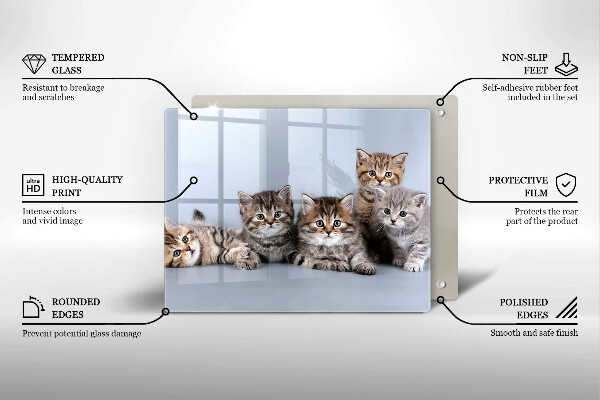 Protège plaque de cuisson De doux petits chatons