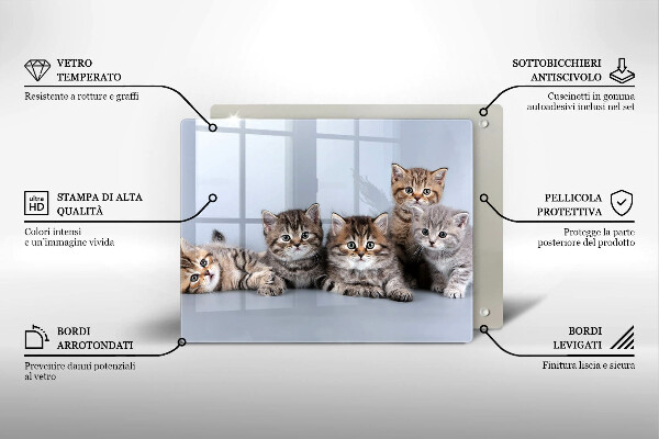 Protège plaque de cuisson De doux petits chatons