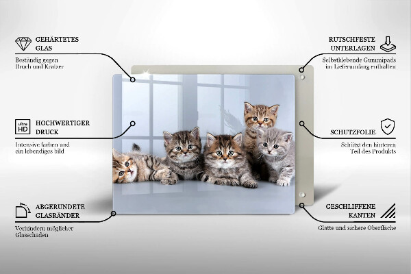 Protège plaque de cuisson De doux petits chatons