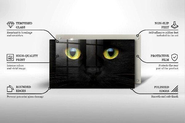 Protège plaque de cuisson Yeux de chat animaux