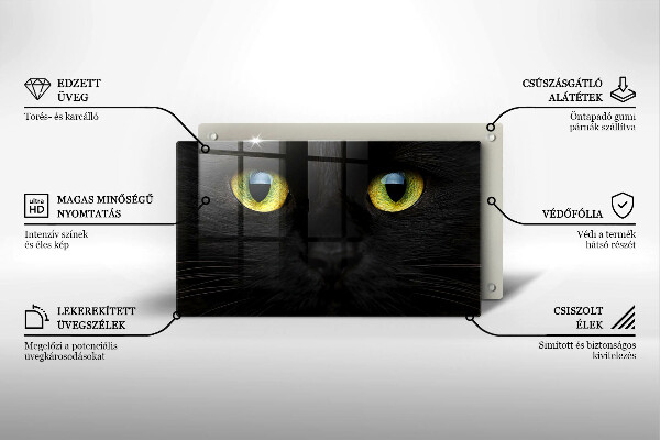 Protège plaque de cuisson Yeux de chat animaux