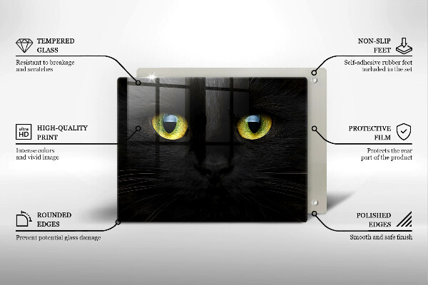 Protège plaque de cuisson Yeux de chat animaux