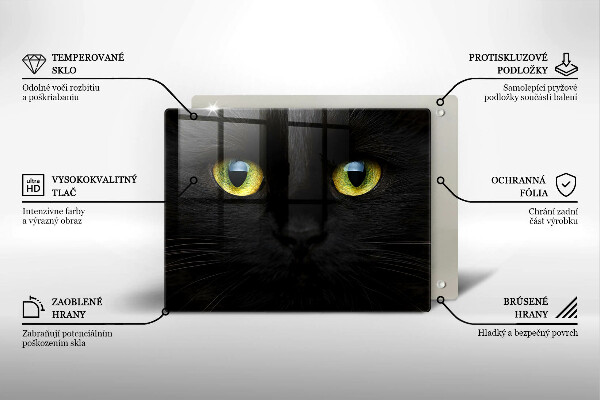 Protège plaque de cuisson Yeux de chat animaux