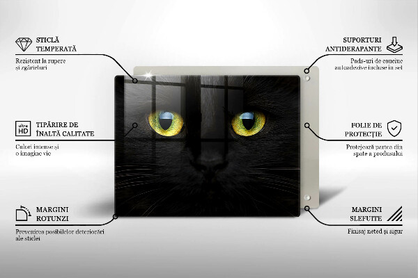 Protège plaque de cuisson Yeux de chat animaux