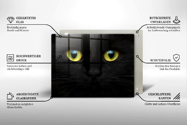 Protège plaque de cuisson Yeux de chat animaux